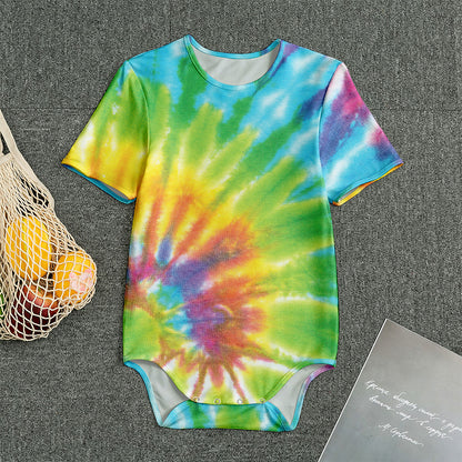 Swirl Tie Dye Print Men's Bodysuit