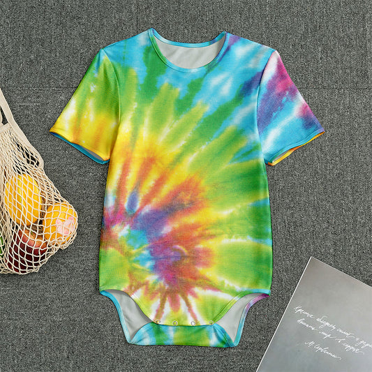 Swirl Tie Dye Print Men's Bodysuit