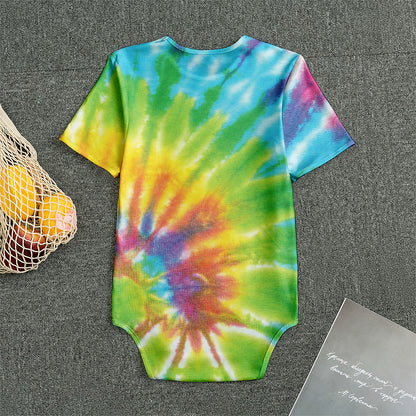Swirl Tie Dye Print Men's Bodysuit