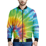 Swirl Tie Dye Print Men's Bomber Jacket