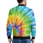 Swirl Tie Dye Print Men's Bomber Jacket