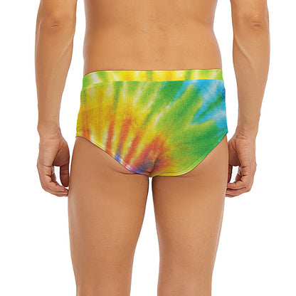 Swirl Tie Dye Print Men's Briefs