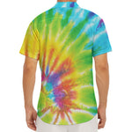 Swirl Tie Dye Print Men's Deep V-Neck Shirt
