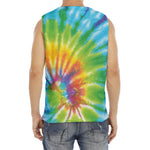 Swirl Tie Dye Print Men's Fitness Tank Top
