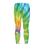 Swirl Tie Dye Print Men's leggings