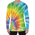 Swirl Tie Dye Print Men's Long Sleeve T-Shirt