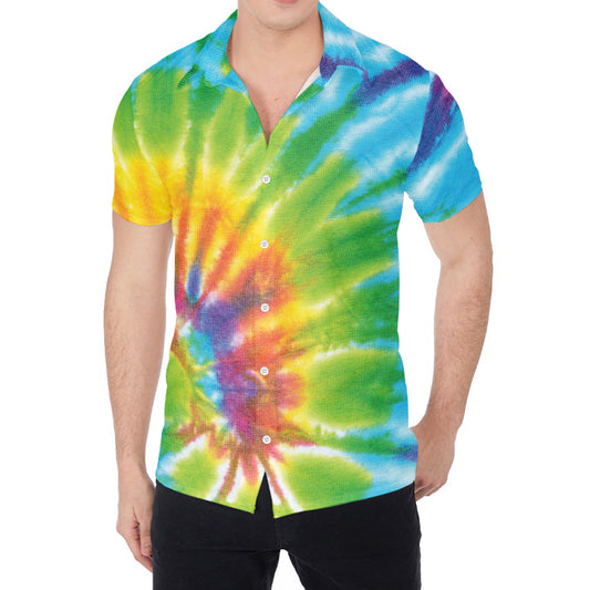 Swirl Tie Dye Print Men's Shirt
