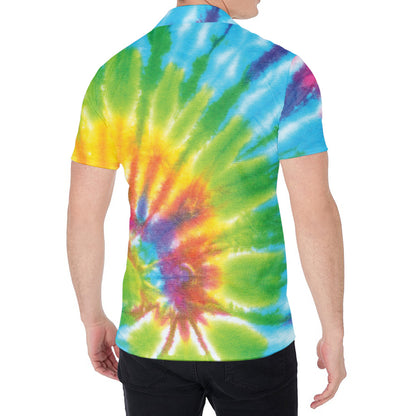 Swirl Tie Dye Print Men's Shirt