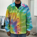 Swirl Tie Dye Print Men's Shirt Jacket