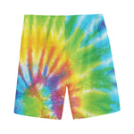 Swirl Tie Dye Print Men's Sports Shorts