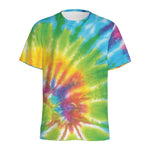Swirl Tie Dye Print Men's Sports T-Shirt