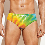 Swirl Tie Dye Print Men's Swim Briefs