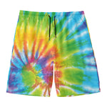 Swirl Tie Dye Print Men's Swim Trunks