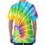 Swirl Tie Dye Print Men's Velvet T-Shirt