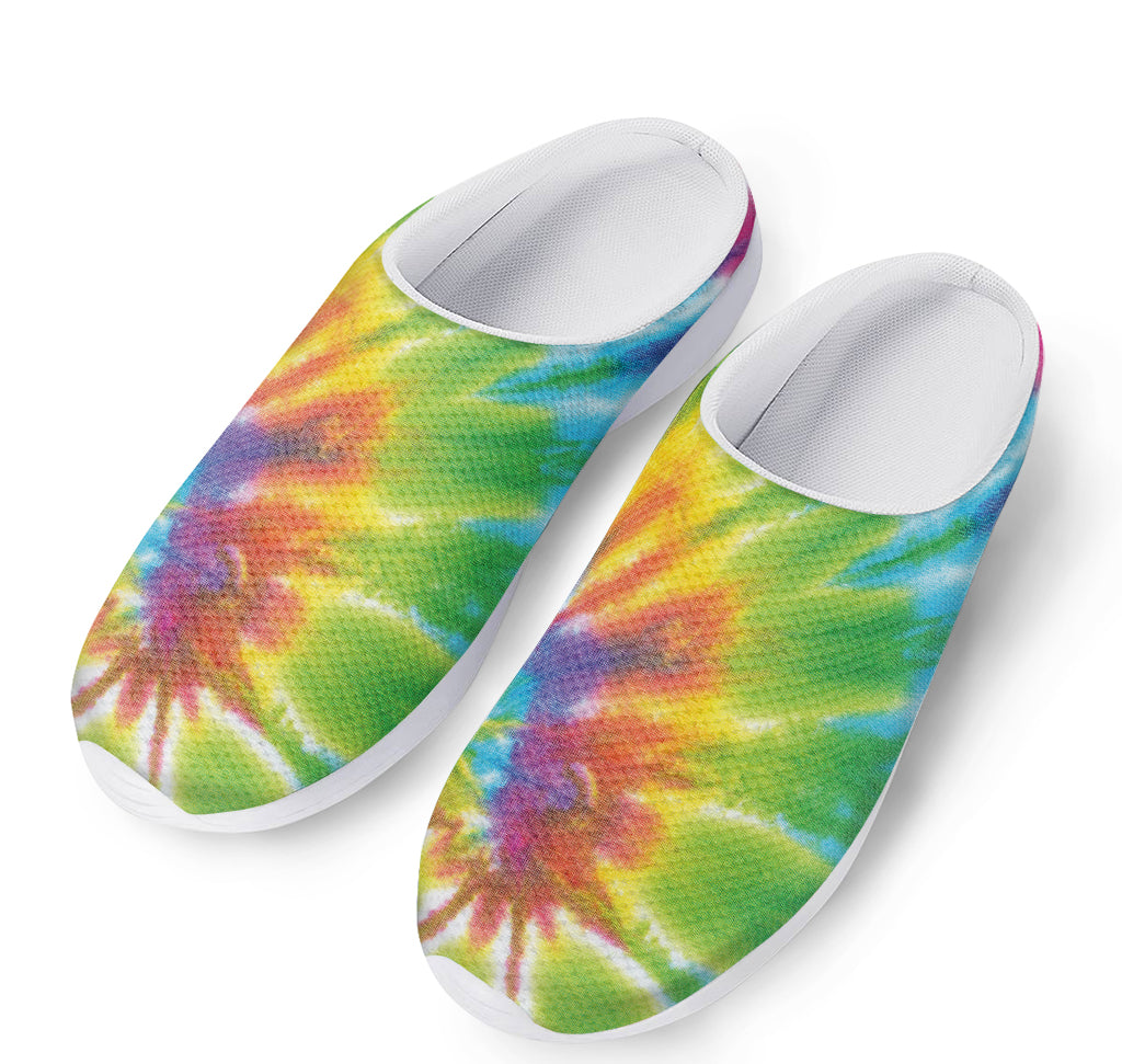 Swirl Tie Dye Print Mesh Casual Shoes