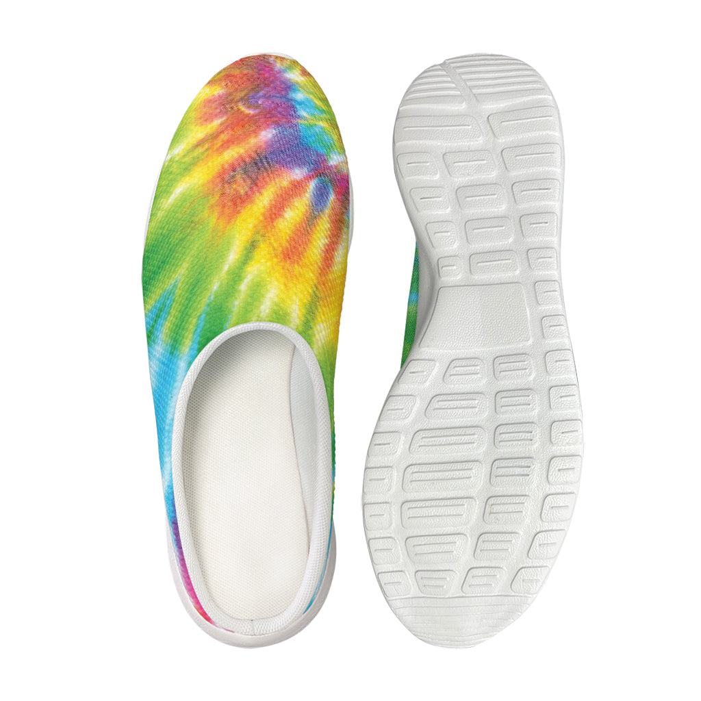 Swirl Tie Dye Print Mesh Casual Shoes