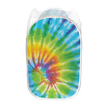 Swirl Tie Dye Print Mesh Laundry Hamper