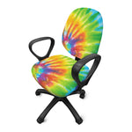 Swirl Tie Dye Print Office Chair Cover