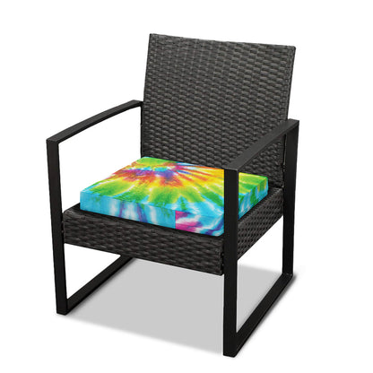 Swirl Tie Dye Print Outdoor Seat Cushion Cover