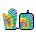 Swirl Tie Dye Print Oven Mitt And Pot Holder Set