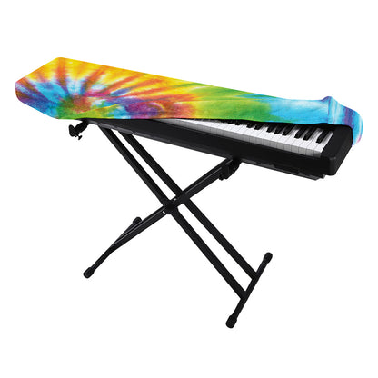 Swirl Tie Dye Print Piano Keyboard Cover