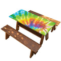 Swirl Tie Dye Print Picnic Table Cover