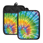 Swirl Tie Dye Print Pot Holders With Pocket