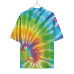 Swirl Tie Dye Print Rayon Hawaiian Shirt
