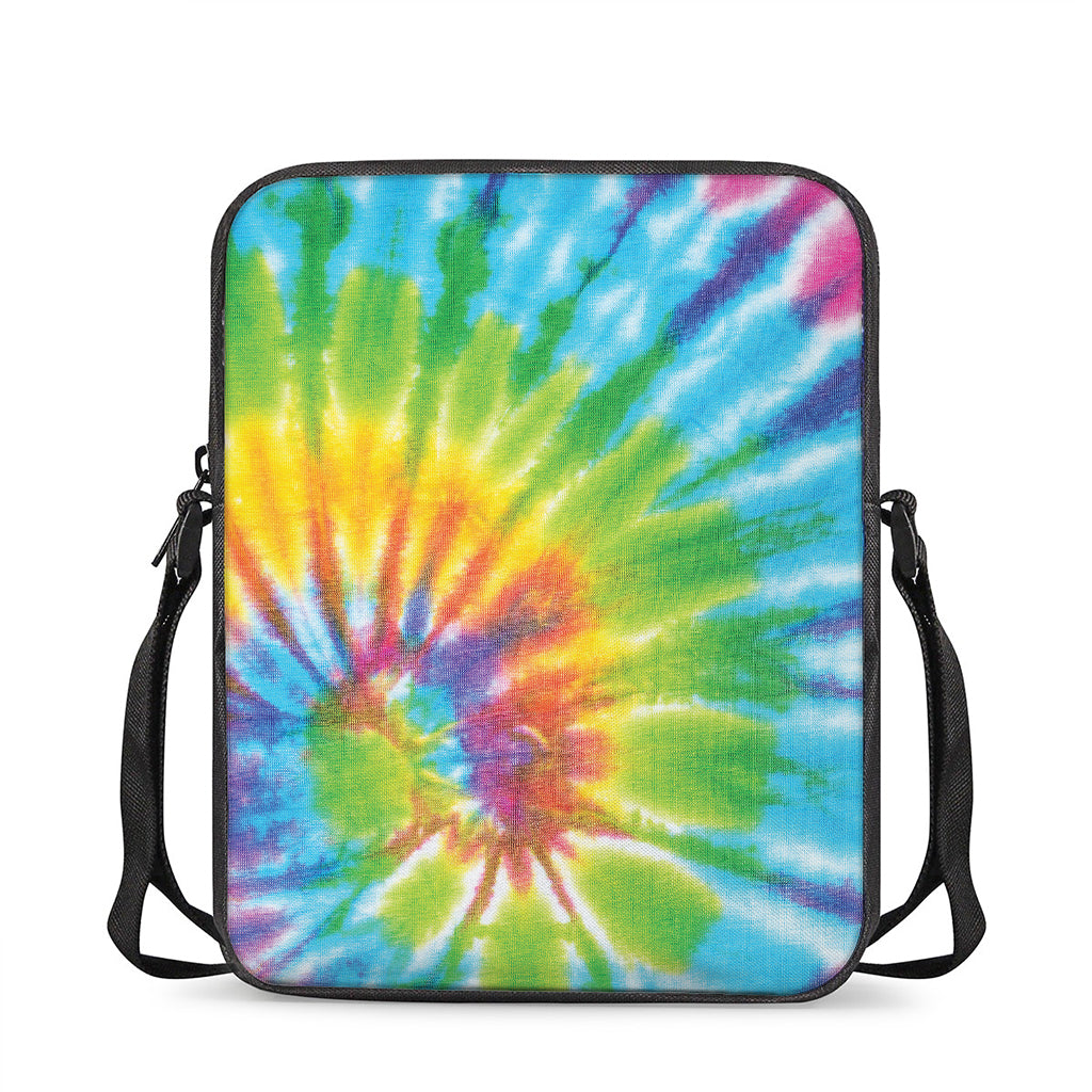 Swirl Tie Dye Print Rectangular Crossbody Bag