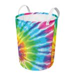 Swirl Tie Dye Print Round Laundry Basket