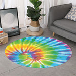 Swirl Tie Dye Print Round Rug