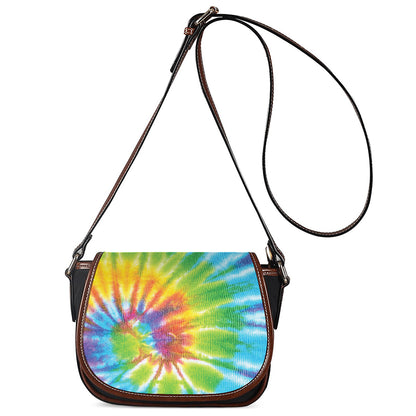 Swirl Tie Dye Print Saddle Bag