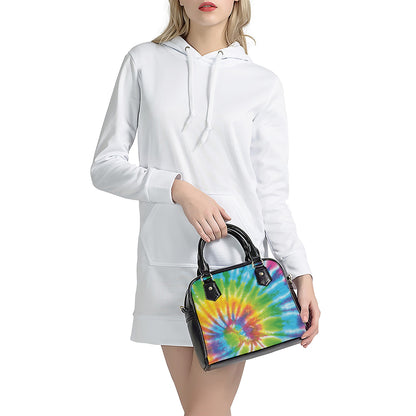 Swirl Tie Dye Print Shoulder Handbag
