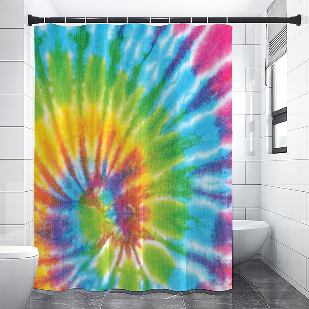 Swirl Tie Dye Print Shower Curtain