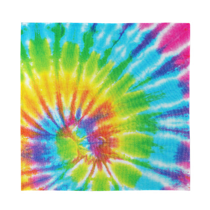 Swirl Tie Dye Print Silk Bandana