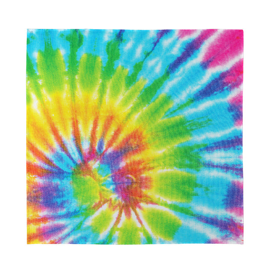 Swirl Tie Dye Print Silk Bandana