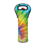 Swirl Tie Dye Print Single Neoprene Wine Tote