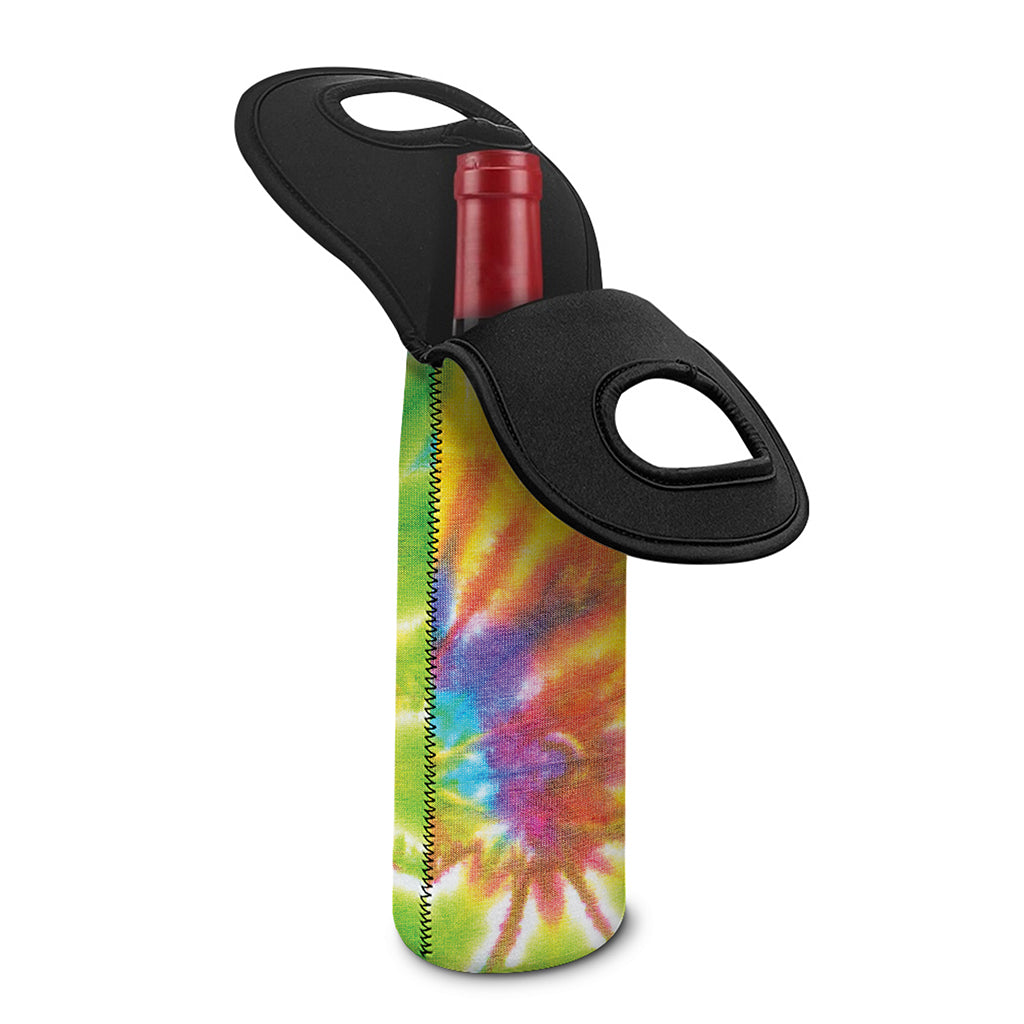 Swirl Tie Dye Print Single Neoprene Wine Tote