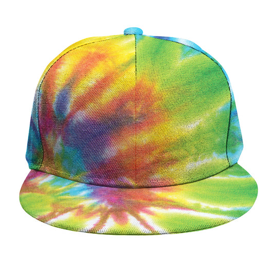 Swirl Tie Dye Print Snapback Cap