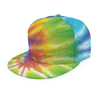 Swirl Tie Dye Print Snapback Cap