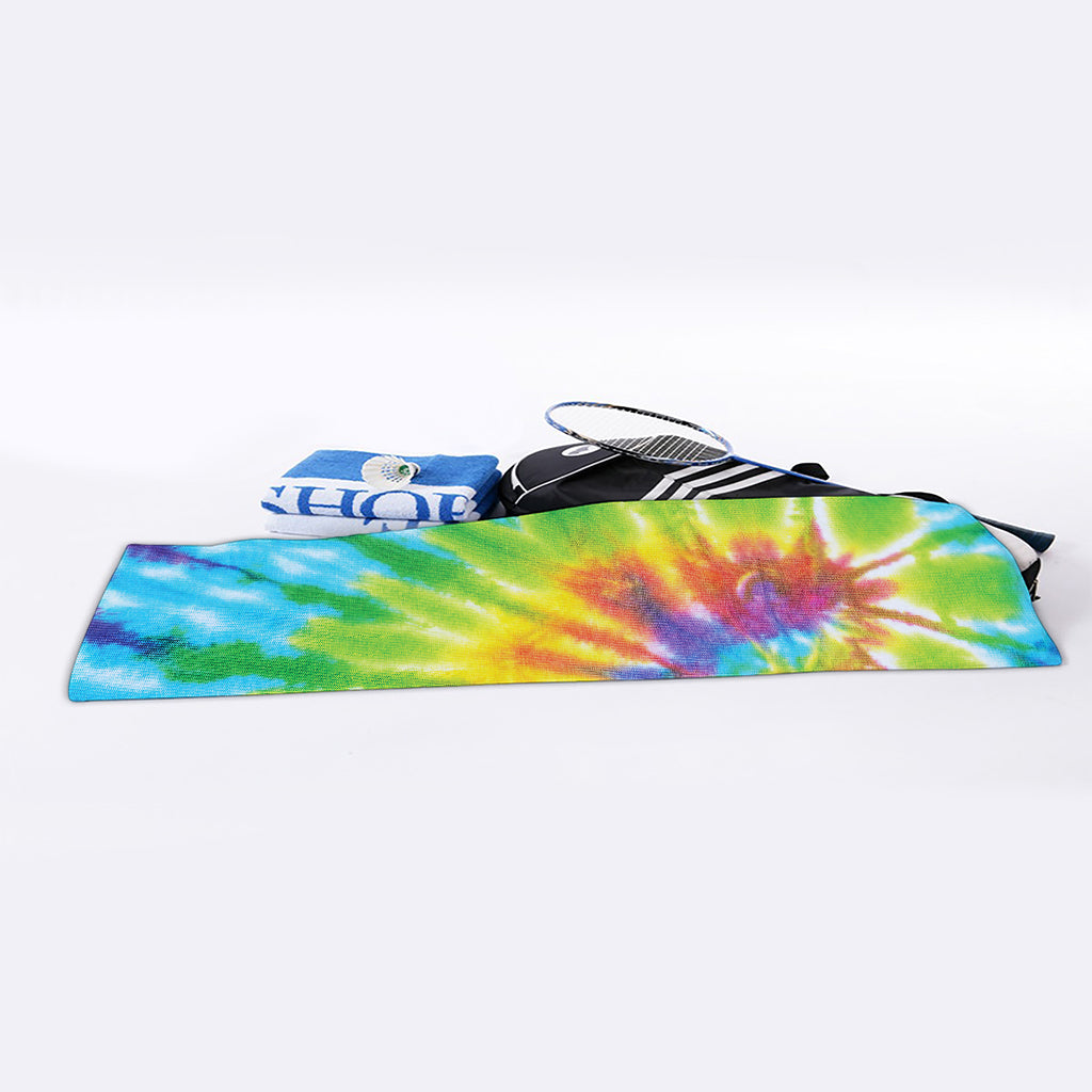 Swirl Tie Dye Print Sports Towel