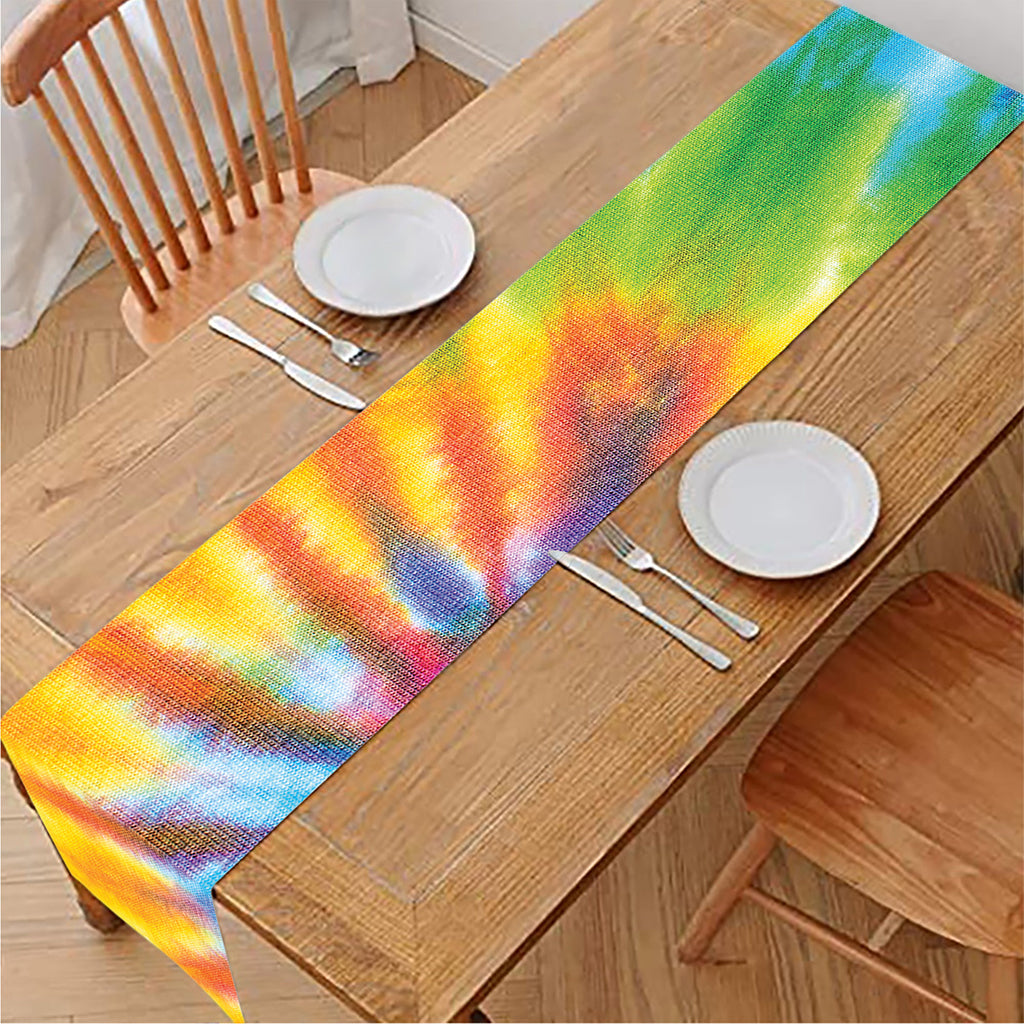Swirl Tie Dye Print Table Runner