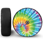 Swirl Tie Dye Print Tire Cover With Camera Hole