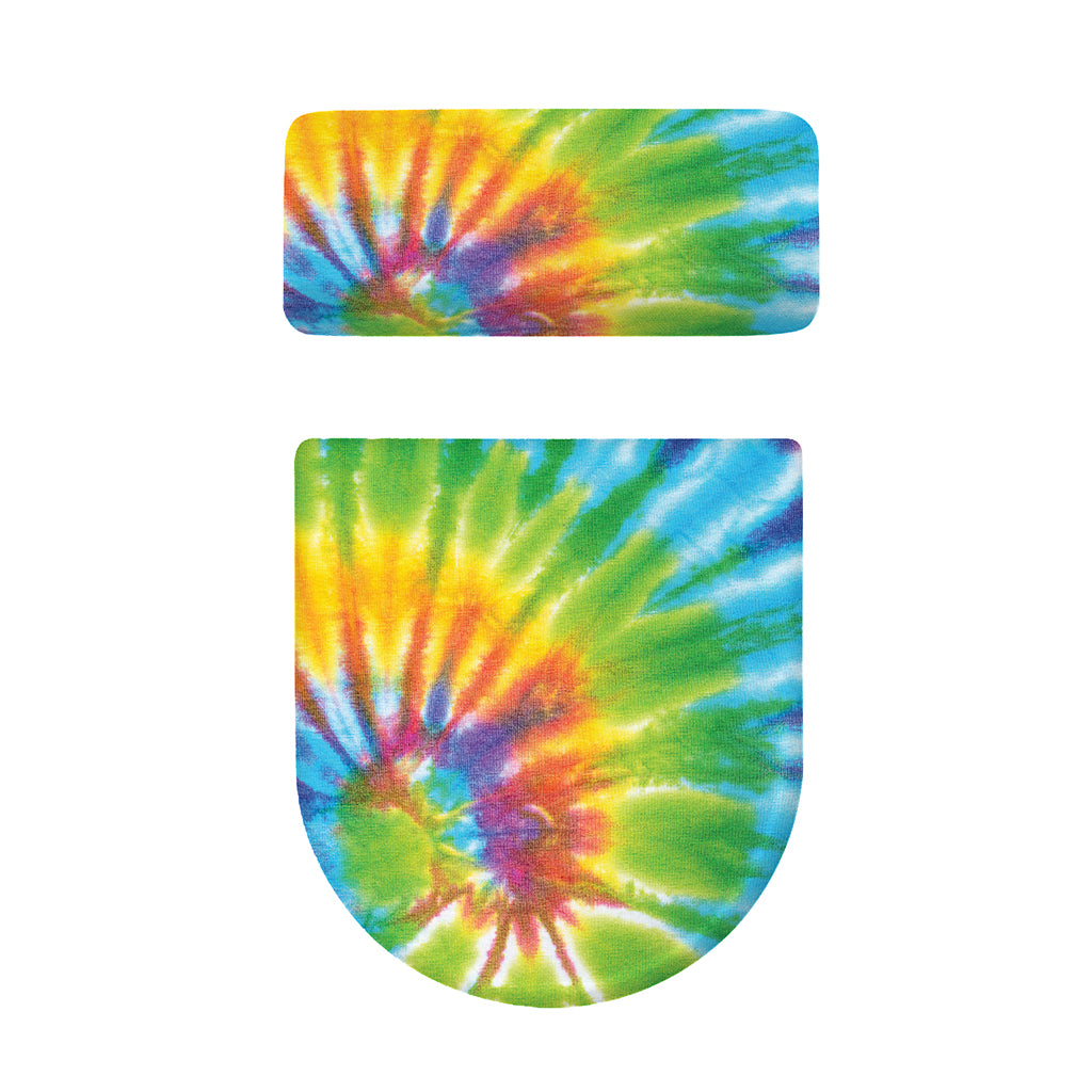 Swirl Tie Dye Print Toilet Lid And Tank Cover Set