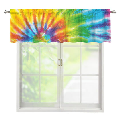 Swirl Tie Dye Print Window Valance