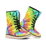 Swirl Tie Dye Print Winter Boots