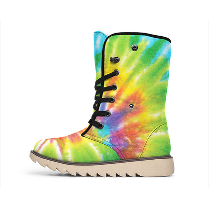 Swirl Tie Dye Print Winter Boots