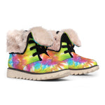 Swirl Tie Dye Print Winter Boots