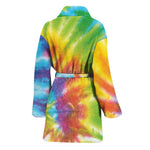 Swirl Tie Dye Print Women's Bathrobe