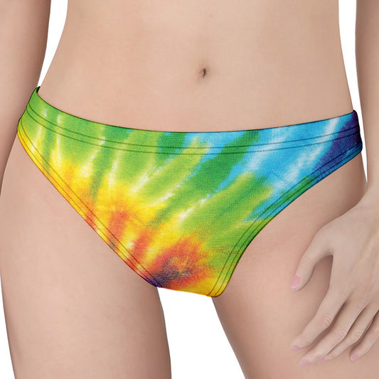 Swirl Tie Dye Print Women's Thong